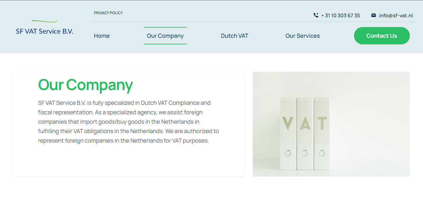 SF VAT Wordrpress website voorbeeld 2